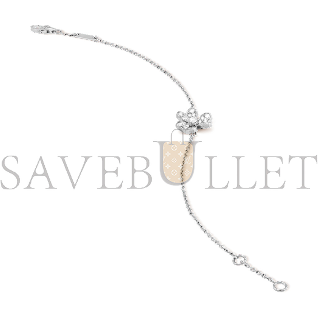 VAN CLEEF ARPELS FRIVOLE BRACELET, MINI MODEL - WHITE GOLD, DIAMOND  VCARP3W200